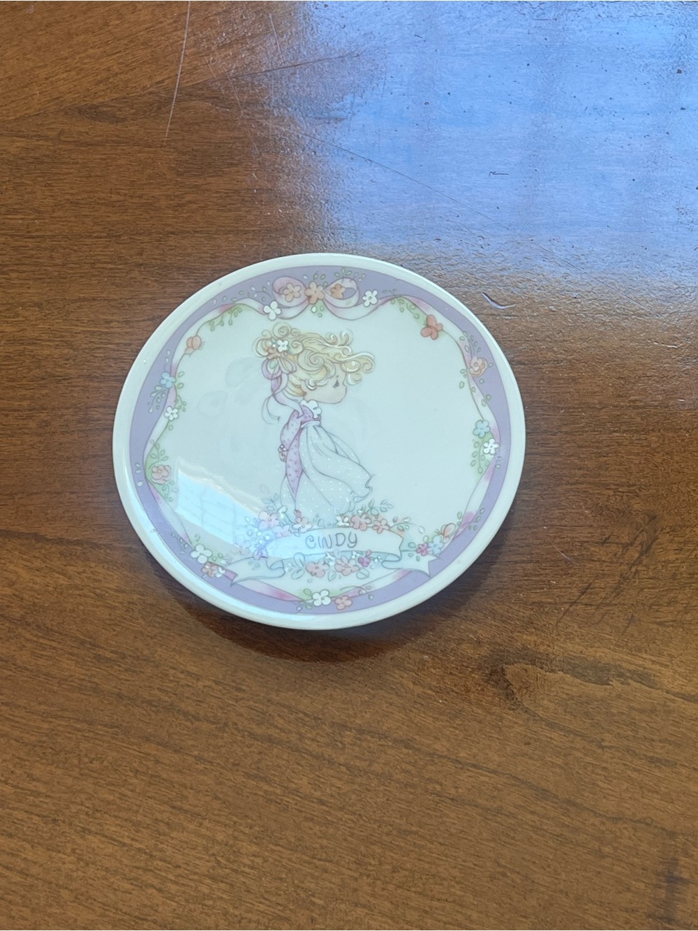 Cindy Decorative Trinket Dish — Pastel Purple Floral